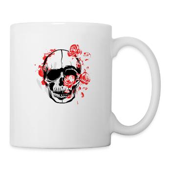 Roses and Skull - Mug - white - Right