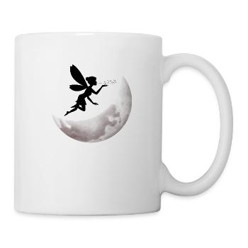 Fée Fée Elfe Mouches Lune Clair de lune Magie Créatures Fabuleux - Mug blanc - blanc - Droite