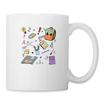 SCHULE Zeichnung - Tasse - Weiß - Rechts