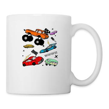 cars vehicles drawing - Mug - white - Right