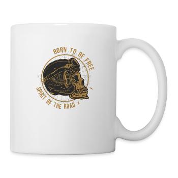 Kopf des Todes Motorrad Totenkopf Totenkopf Logo Biker - Tasse - Weiß - Rechts