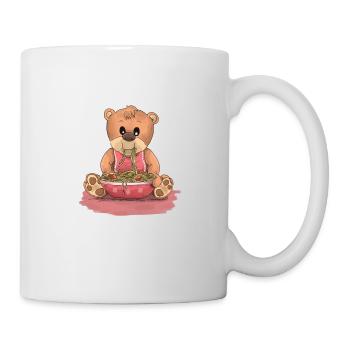 bär spaghetti nudeln Italien - Tasse - Weiß - Rechts