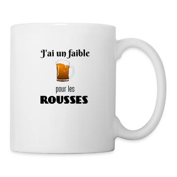 J'ai un faible pour les rousses - Mug blanc - blanc - Droite