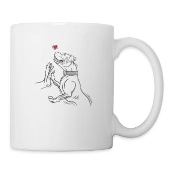 Pitbull chien amour amour canine design - Mug blanc - blanc - Droite