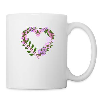 Flower heart - Mug - white - Right