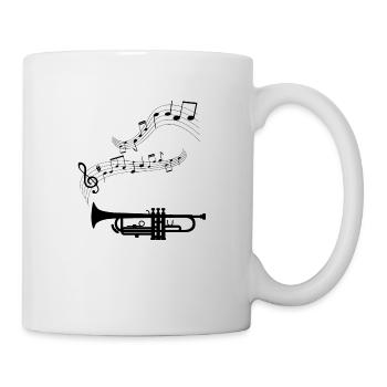 Musiknoten Musik Musiker Notenschlüssel Noten - Tasse - Weiß - Rechts