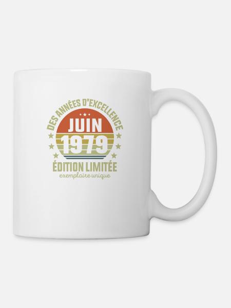 Anniversaire Millésime Fabriqué en juin 1979 - Mug blanc - blanc