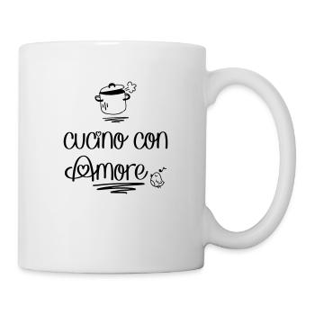 Cuisiner avec amour - Mug blanc - blanc - Droite