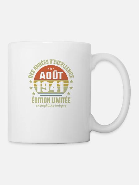 Anniversaire Millésime Fabriqué en Août 1941 - Mug blanc - blanc