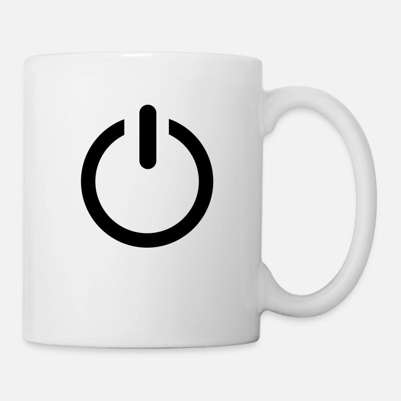 power button - Tasse - Weiß