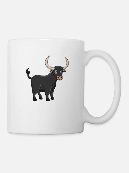Stier - Tasse - Weiß