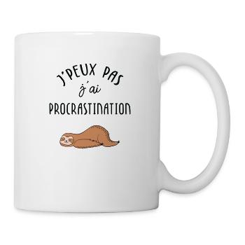 J'peux pas J'ai procrastination - Mug blanc - blanc - Droite