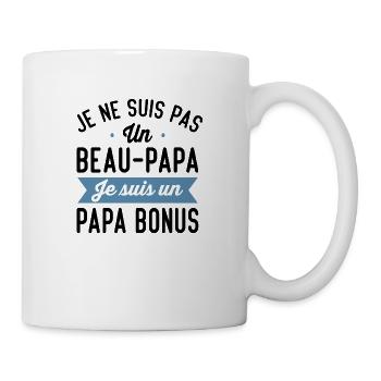 Je Suis Pas Beau-Papa Je Suis Un Papa Bonus Cadeau - Mug blanc - blanc - Droite