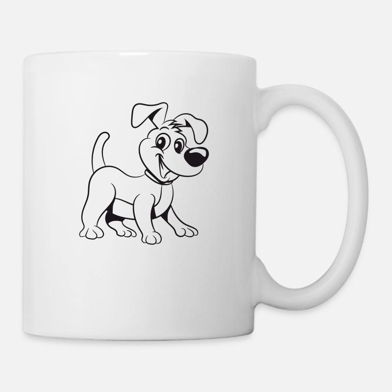 Hund jung welpe - Tasse - Weiß