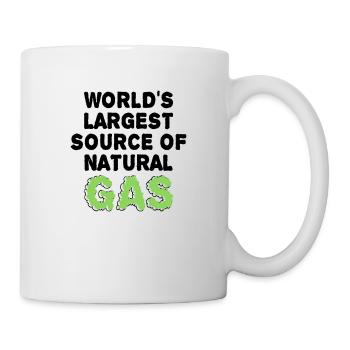 Plus grande source de gaz au monde - Mug blanc - blanc - Droite