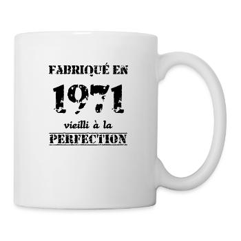 fabriqué en 1971 vieilli à la perfection - Mug blanc - blanc - Droite