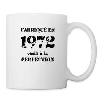 fabriqué en 1972 vieilli à la perfection - Mug blanc - blanc - Droite