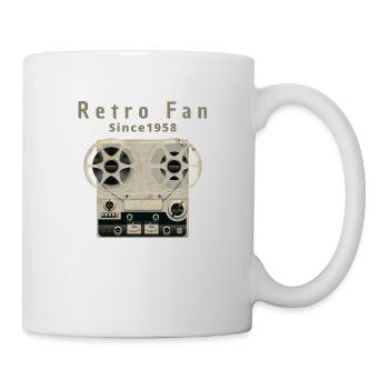 Magnétophone 1958 Rétro Vintage - Mug blanc - blanc - Droite