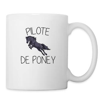 Pilote de Poney pour cavalier et cavalière - Mug blanc - blanc - Droite