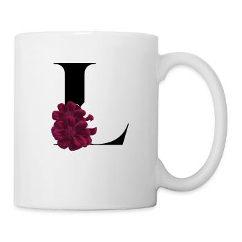 letter L flowered - Mug - white - Right