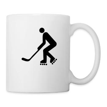 inline hockey inline Silhouette Logo - Tasse - Weiß - Rechts
