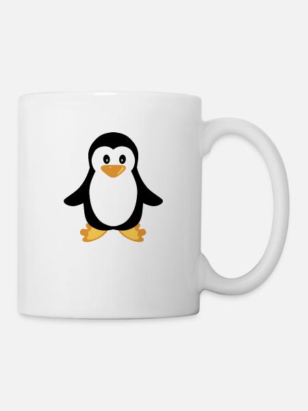 penguin drawing drole - Mug - white