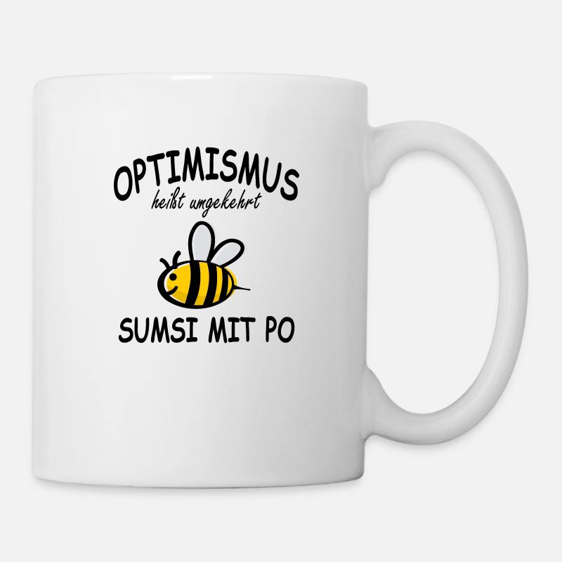 Optimismus Sumsi mit Po Imker Bienen Hummel Honig - Tasse - Weiß