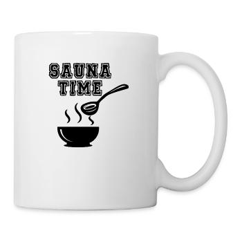 Sauna Zeit Spruch Wellness Spa Saunieren - Tasse - Weiß - Rechts