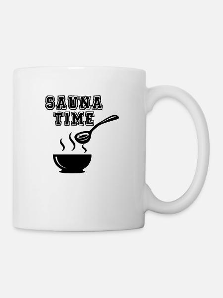 Sauna Time Saying Wellness Spa Sauna - Mug - white