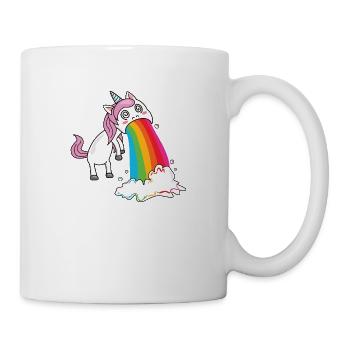 Drôle de licorne qui pète | Drôle de caca de licorne - Mug blanc - blanc - Droite