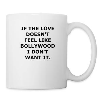 LOVE Bollywood INDIA Indien Wahre Liebe Hindi - Tasse - Weiß - Rechts