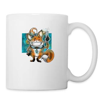 Prost Mahlzeit mit Fuchs - Tasse - Weiß - Rechts