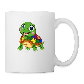 arc-en-ciel tortue lgbt tank animal lgbtqia - Mug blanc - blanc - Droite