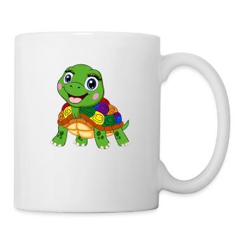 arc-en-ciel tortue lgbt tortue aquatique animal - Mug blanc - blanc - Droite