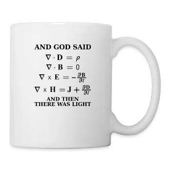 Maxwell Gleichung god said light science - Tasse - Weiß - Rechts