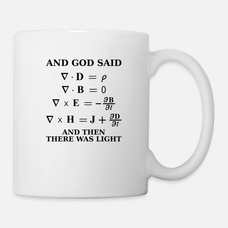 Maxwell equation god said light science - Mug - white