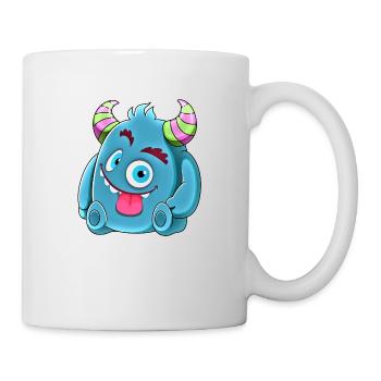 Petit mignon monstre drôle n°7 - Mug blanc - blanc - Droite