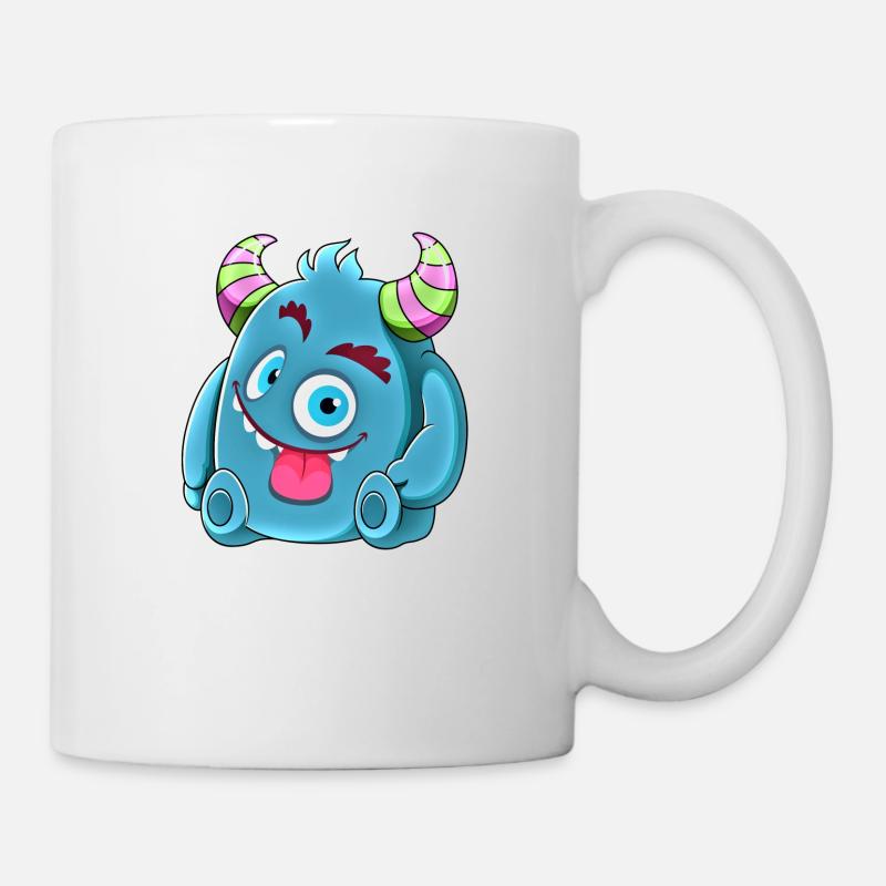 Little cute funny monster No.7 - Mug - white