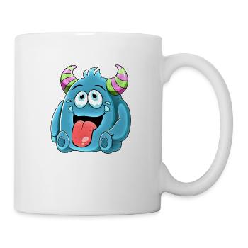 Petit monstre mignon drôle n°26 - Mug blanc - blanc - Droite