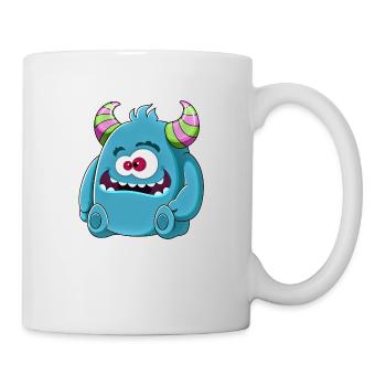 Petit mignon monstre drôle n°6 - Mug blanc - blanc - Droite