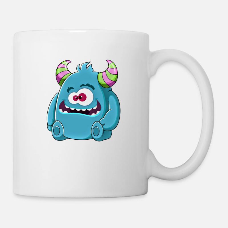 Kleines süßes witziges Monster Nr.6 - Tasse - Weiß