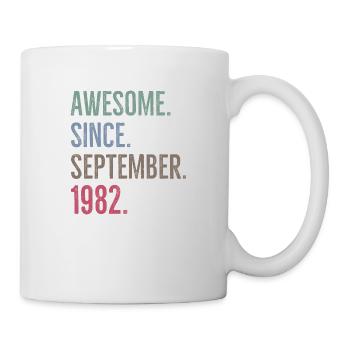 Génial depuis septembre 1982 - Mug blanc - blanc - Droite