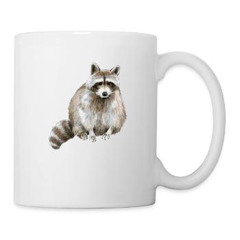 Waschbär - Tasse - Weiß - Rechts