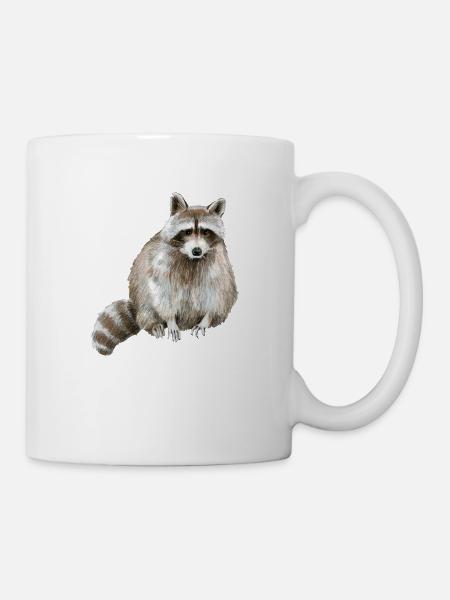 Waschbär - Tasse - Weiß