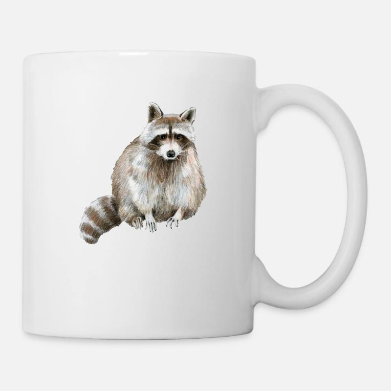 Waschbär - Tasse - Weiß