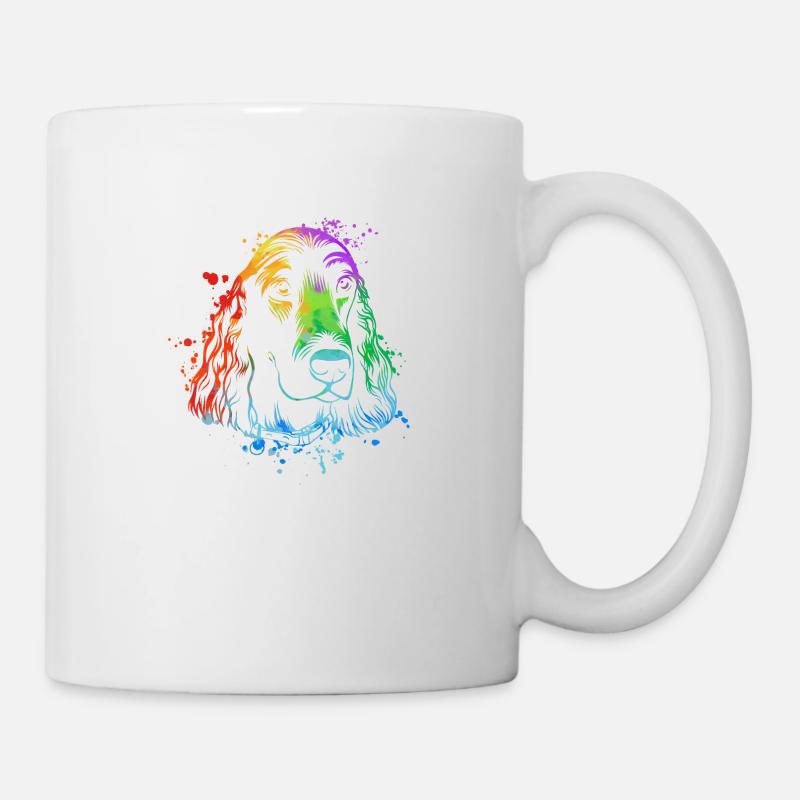 Bunter Cocker Spaniel Hund Hundeliebhaber - Tasse - Weiß