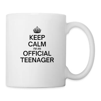 Keep Calm Ich bin ein offizieller Teenager - Tasse - Weiß - Rechts