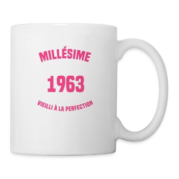 Femme Millésime 1963 Cadeau Anniversaire Humour - Mug blanc - blanc - Droite