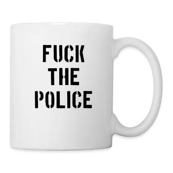 fuck the police police state cops cops cops policeman - Mug - white - Right