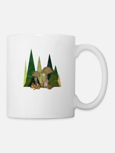Pilze - Tasse - Weiß